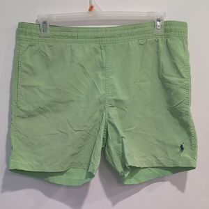 Polo by Ralph Lauren Light Green Swim Trunks Men's Medium Lined 5"